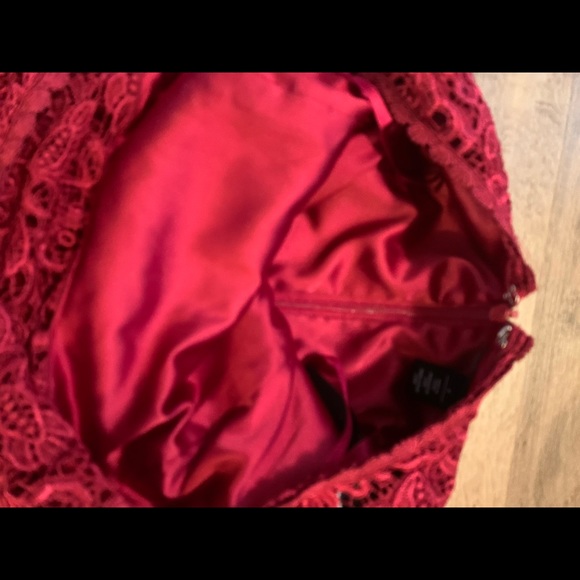 Deep Red Lace Dress - Picture 5 of 7